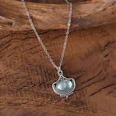 Western Bohemian Jewelry Set Antique Silver Pendant Choker Necklace/Drop Earring