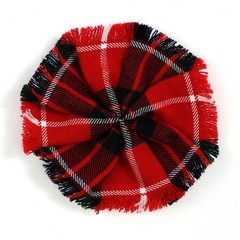 Fraser Red Modern Tartan Rosette