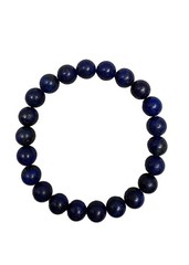 8mm Natural Lapis Lazuli Gemstone Bead Bracelet Genuine Blue Crystal Custom Size