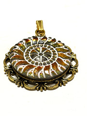 NEW ITEM* HUGE! FIERY VTG SCULPTED IRIDESCENT VOLCANO CZECH GLASS PENDANT