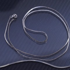 24” 1.6mm, vintage sterling silver 925 handmade flatten s link chain necklace
