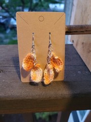 Earrings – Handmade – Crochet – 20mm Silver Hook – Jewelry – 1 Pair