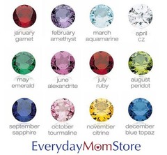 Family Branch Ring Sterling Silver 1-6 Round Birthstones Mothers Day Ring