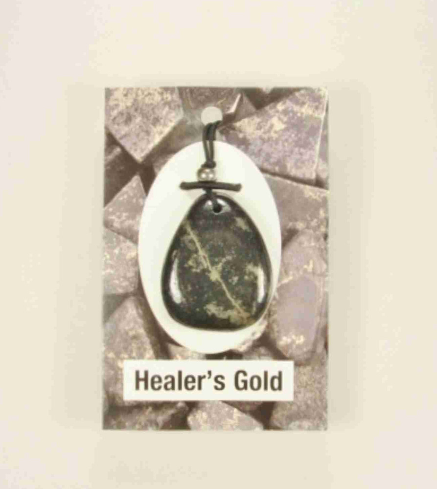 1.2″/31mm Healer’s Gold (Pyrite/Magnetite) CORDED freeform Pendant #421