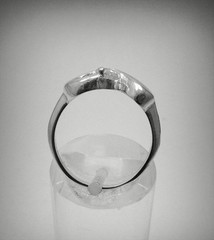 Stylish Sterling Silver Ring Genuine Solid 925 Heart 4mm CZ Handmade Empress