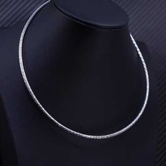 16” 3mm, vintage Italian Milor sterling silver 925 snake chain necklace