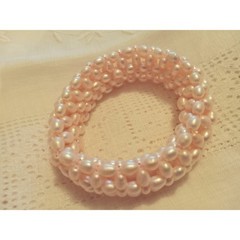 Pink Luster Natural Pink Freshwater Pearls Stretch Bracelet Cluster Multi Strand