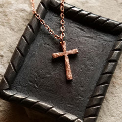 1 Pc Pure Copper Healing Cross Pendant, Ank Locket, Jewelry, Spiritual Kriya