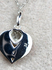 Natural White Topaz Heart Pendant in Sterling Silver 0.50 ctw 18 Inches