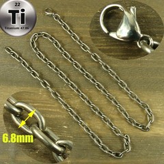 6.8mm width 27in – 29in Pure Titanium Anchor chain necklace anti-allergy XH897