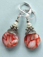 MOSAIC MOP assorted drops silver plate CHOOSE your color favorite