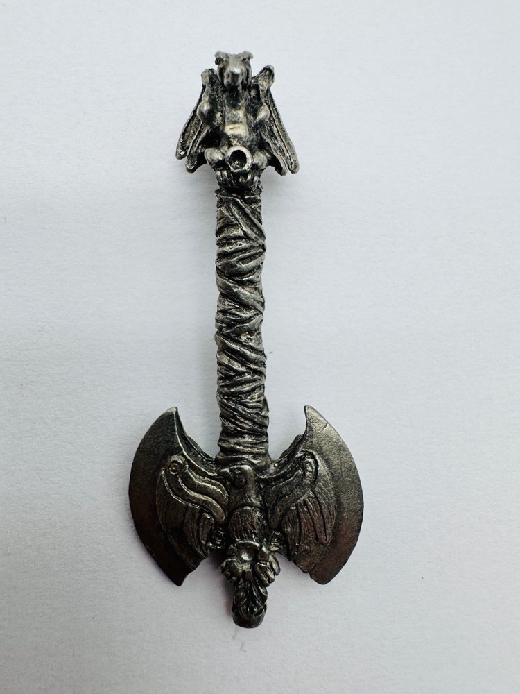 Gallo Pewter Viking Axe Pendant 3.5in Handcrafted Unique Design