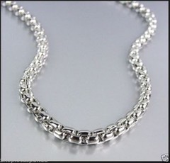 A367 Designer Style Silver Box Chains 16″ 21″ 24″ Magnetic Long Necklace Chain