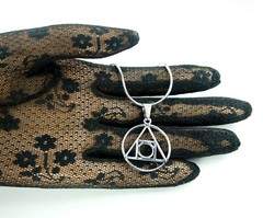 Philosopher’s Stone Necklace, Alchemy Elixir Life Hermetic Seal Charm Pendant nb