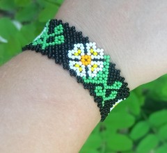 Beaded handmade jewelry set, Braclet + Choker
