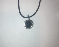 Handmade Garnet Gem silver wire wrapped Pendant Necklace Reiki January Aquarius