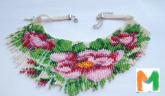Boho Beaded Handmade Seed Bead American Ukrainian traditional Necklace Earrings