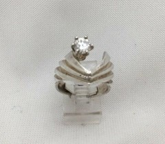 Sterling Silver .925 Chevron Style Top 5.5mm Cz Ring Size 5 1/2