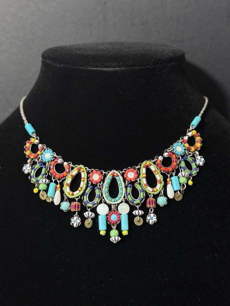 Ayala Bar Handcrafted Beaded Dangle Necklace