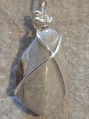 Dendritic Chalcedony Pendant On A Sterling Silver Necklace