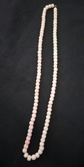 Pink Stone Beaded Necklace, 11-12mm rondelle Beads Necklace 36″ Long