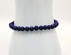 Natural Lapis Lazuli Beaded Stretch Bracelet 7″ 5.5 mm