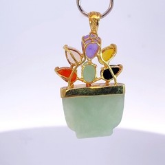 Green Stone 14K Yellow Gold 4.3g (KS1021745)