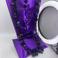 Beautiful Handcrafted Blue Glass Bead Necklace