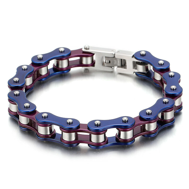 Men’s Bracelets Motorcycle/Biker/Bicycle Chain Link Bracelets Stainless Steel