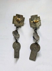 Vintage Gemstone Earrings Carnelian Lapis Amethyst