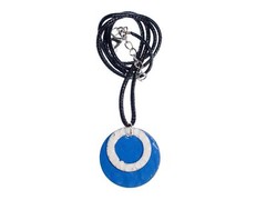 Enamel Medallion Necklace Miniblings Necklace 45cm Blue Circle Unique
