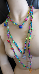 Handmade Fabric Necklace Fiber Art Beads Direct From Artist One Of A Kind