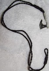 NEW HANDMADE Olmec Apocalypse silver alloy black leather Viking Norse axe band