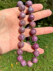 Huge Ruby Beads Necklace Artisan Handcrafted