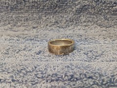 2002 90% Silver Kennedy Half Dollars size 9 coin ring handmade (A)