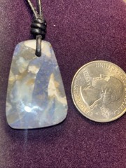 Natural Australian Boulder Opal Pendant Leather String Necklace