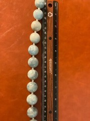 Huge Aquamarine Bead Necklace Artisan Handcrafted
