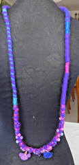Handmade Fabric Necklace Fiber Art Beads Direct From Artist One Of A Kind