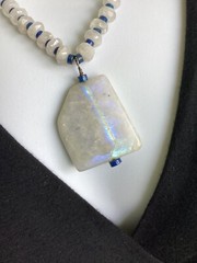 Moonstone And Lapis Lazuli Necklace Handmade