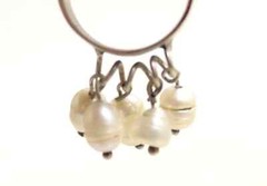 Artisan Handmade Sterling Silver Culture Freshwater Rice Pearls Ring Size 5 1/2