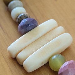 Artisan Bar Necklace Jasper Serpentine Toggle 18 Inch