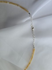Natural Ethiopian Opals Gemstone Small Bead Necklace Sterling Clasp 16-20″