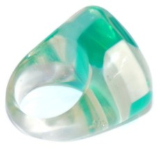 Sobral Planets Saturno Green Neturno Artist Made Statement Ring Size 9.75