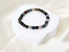 Natural Agate Gemstone Round Beads Chakra Healing Bracelet