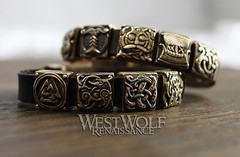 Viking Bronze Bead Bracelet – Ship/Runes/Knot/Odin/God/Dragon/Valknut – S M L XL