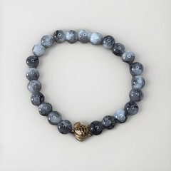 Natural Mixed Moonstone Turtle Gem Crystal Stretch Bracelet w/ 6mm Beads New