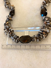 Sajen Faceted Smokey Quartz & Chip Necklace – 18 In. Long with 2 In. Extender