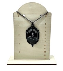 Glow in the Dark Prince of Darkness Pendant Necklace with Black Bat Earrings