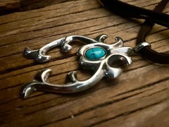 Bella Sterling Silver Naja Blue Turquoise Cowgirl Necklace Choker