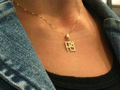 Ahava Hebrew Love Pendant In 14k Yellow Gold Small Necklace Solid Jewish Jewelry